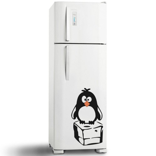 Adesivo de parede Adesivo de Geladeira Pinguim no Gelo