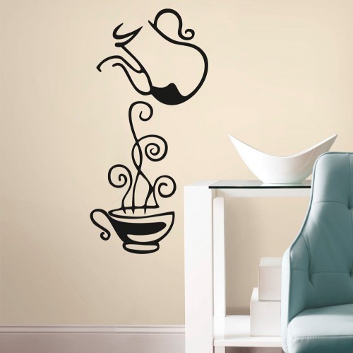 Adesivo de parede Adesivo de Parede Bule de café