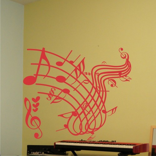 Adesivo de parede Adesivo de Parede Onda Musical