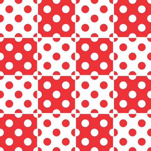 Adesivo de parede Adesivo para Azulejo Bolinhas Vermelho e Branco