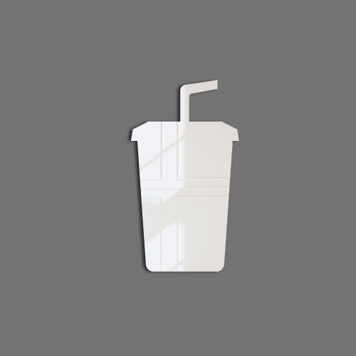 Adesivo de parede Espelho Decorativo Copo