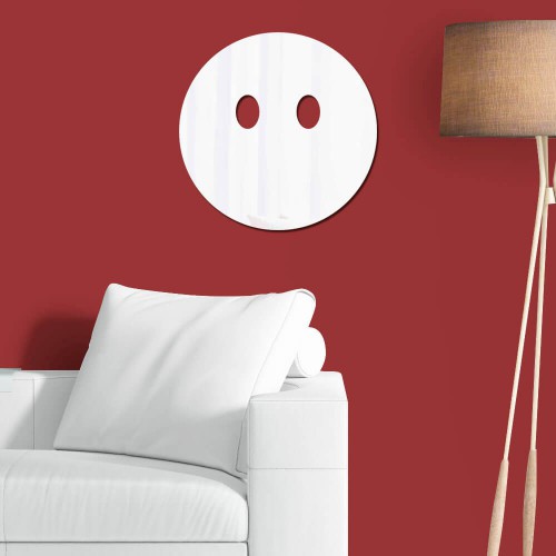 Adesivo de parede Espelho Decorativo Emoji Calado