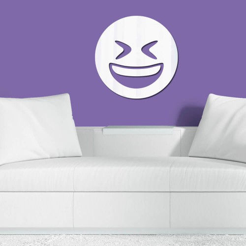 Adesivo de parede Espelho Decorativo Emoji Divertido
