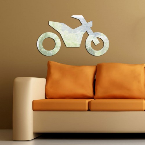 Adesivo de parede Espelho Decorativo Motocross