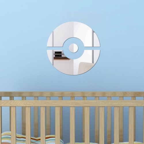 Adesivo de parede Espelho Decorativo Pokebola