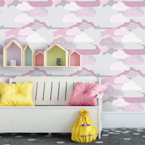 Adesivo de parede Papel de Parede Child Cloud