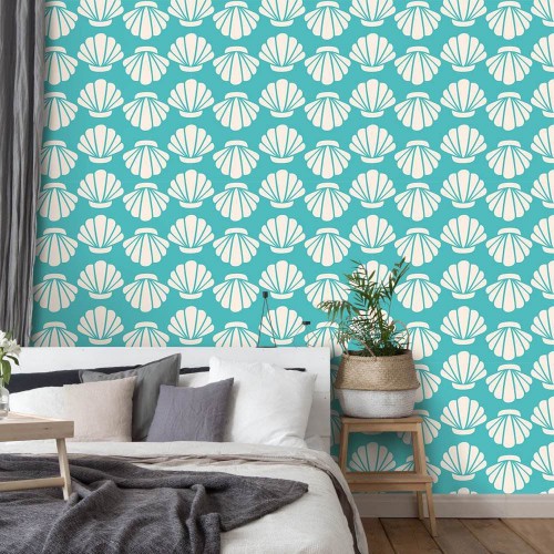 Adesivo de parede Papel de Parede Conchas