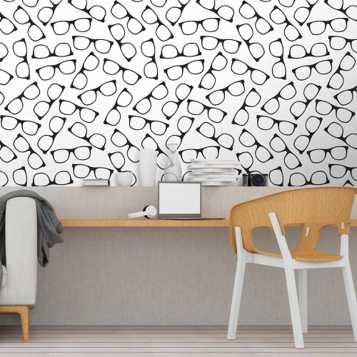 Adesivo de parede Papel de Parede Óculos Geek