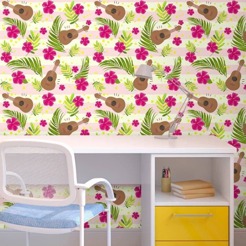 Adesivo de parede Papel de Parede Paraíso Tropical