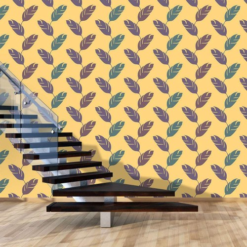 Adesivo de parede Papel de Parede Penas Coloridas