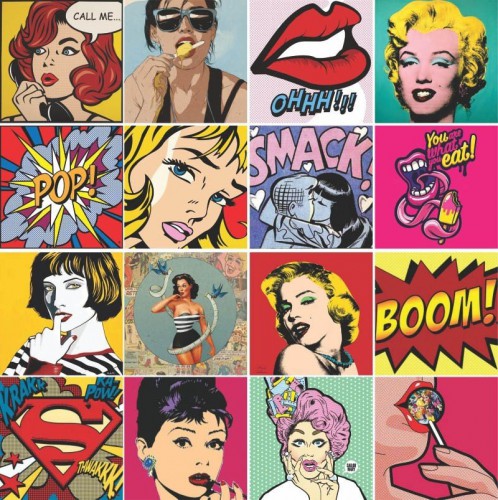 Adesivo de parede Papel de Parede Pop Art
