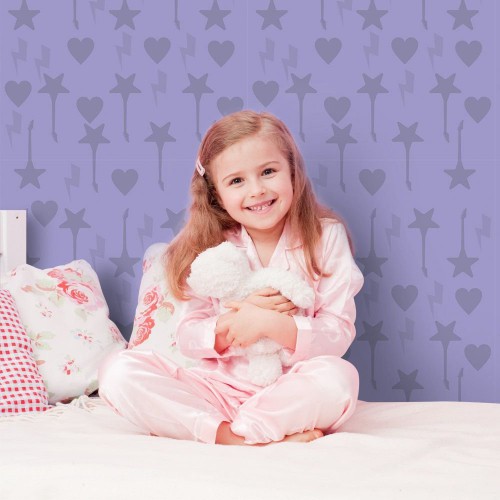 Adesivo de parede Papel de Parede Rockstar Purple