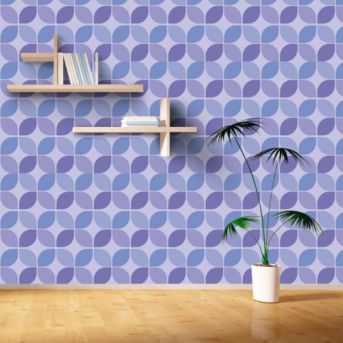 Adesivo de parede Papel de Parede Simétrico Roxo