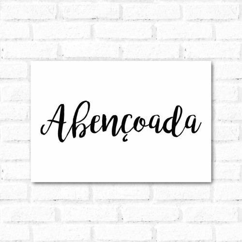 Adesivo de parede Placa Decorativa Abençoada
