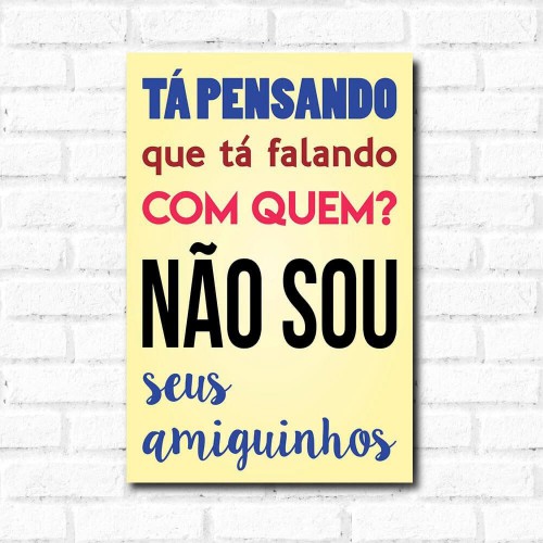 Adesivo de parede Placa Decorativa Amiguinhos