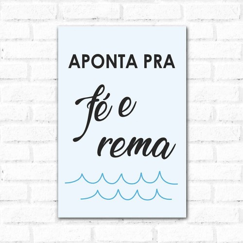 Adesivo de parede Placa Decorativa Aponta pra Fé