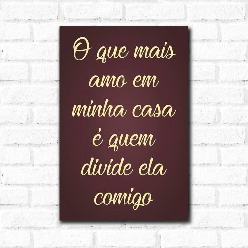 Adesivo de parede Placa Decorativa Minha Casa
