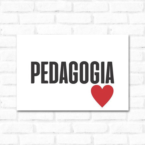 Adesivo de parede Placa Decorativa Pedagogia