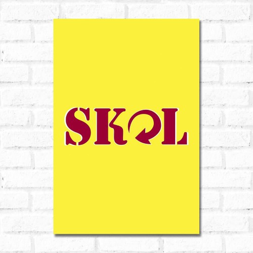 Adesivo de parede Placa Decorativa Skol