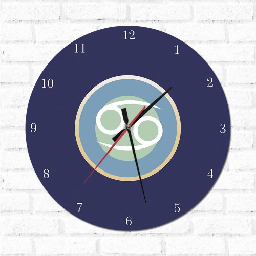 Adesivo de parede Relógio Decorativo Câncer