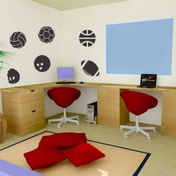 Adesivo de Parede Kit bolas