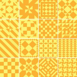 Adesivo para Azulejo Amarelo e Laranja