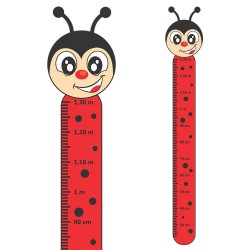 Adesivo Régua de Crescimento Joaninha