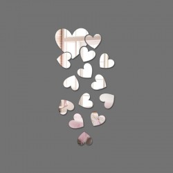 Espelho Decorativo Cascata de corações
