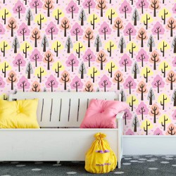 Papel de Parede Árvores Girl Baby