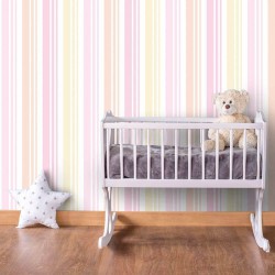 Papel de Parede Listras Girl Candy