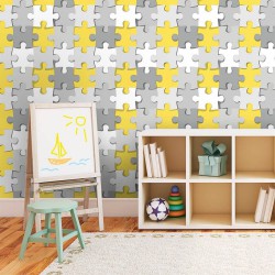 Papel de Parede Quebra Cabeça Clean