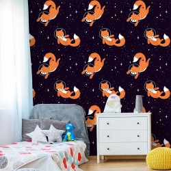 Papel de Parede Raposas Universo