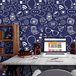 Papel de Parede Social Media Navy